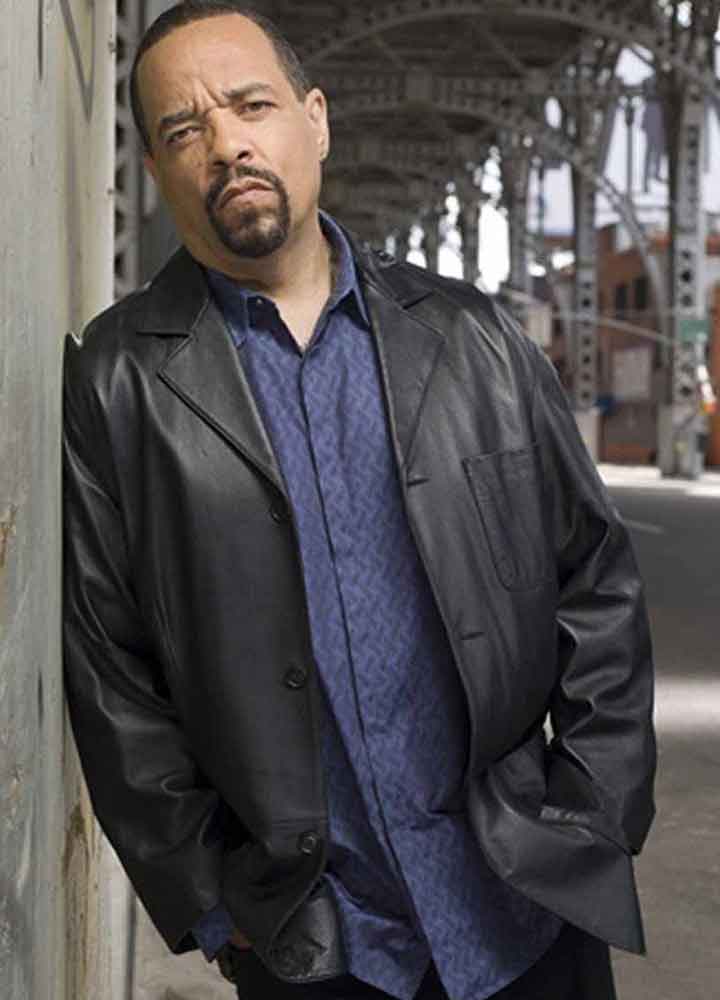 LAW AND ORDER (ODAFIN TUTUOLA) ICE-T BLACK LEATHER JACKET LAW AND ORDER (ODAFIN TUTUOLA) ICE-T BLACK LEATHER JACKET